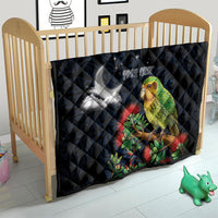 New Zealand Kakapo Matariki Personalised Quilt Pohutukawa Flower Galaxy Maori Pattern LT22 - Polynesian Pride