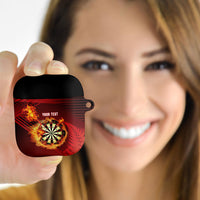 Personalised Darts New Zealand AirPods Case Silver Fern Red Color
