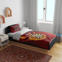 Personalised Darts New Zealand Bedding Set Silver Fern Red Color