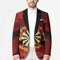 Personalised Darts New Zealand Blazer Silver Fern Red Color LT22 - Polynesian Pride