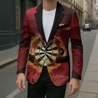 Personalised Darts New Zealand Blazer Silver Fern Red Color LT22 - Polynesian Pride