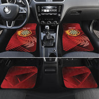 Personalised Darts New Zealand Car Mats Silver Fern Red Color