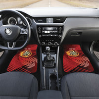 Personalised Darts New Zealand Car Mats Silver Fern Red Color