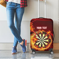 Personalised Darts New Zealand Luggage Cover Silver Fern Red Color