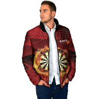 Personalised Darts New Zealand Padded Jacket Silver Fern Red Color LT22 - Polynesian Pride