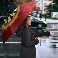 Personalised Darts New Zealand Umbrella Silver Fern Red Color
