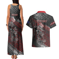 Personalised Cycling New Zealand Couples Matching Tank Maxi Dress and Hawaiian Shirt Aotearoa Pride Sportswear