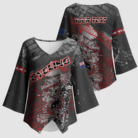 Personalised Cycling New Zealand Kimono Sleeve Blouse Aotearoa Pride Sportswear