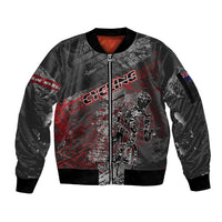 Personalised Cycling New Zealand Sleeve Zip Bomber Jacket Aotearoa Pride Sportswear