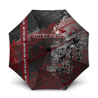 Personalised Cycling New Zealand Umbrella Aotearoa Pride Sportswear LT22 One Size Folded 11.42 inch Opened Diameter 37.4 inch Red - Polynesian Pride