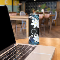 Cook Islands Maori Language Week Skinny Tumbler Tiare Maori Kuki Airani Blue Pattern