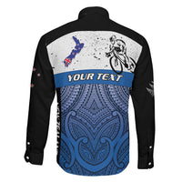 Personalised Cycling New Zealand Family Matching Mermaid Dress and Hawaiian Shirt Aotearoa Map Fern Maori Pattern LT22 - Polynesian Pride