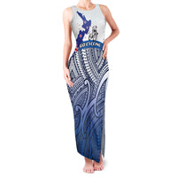 Personalised Cycling New Zealand Family Matching Tank Maxi Dress and Hawaiian Shirt Aotearoa Map Fern Maori Pattern