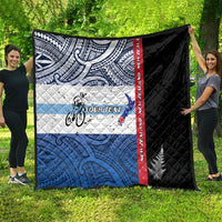 Personalised Cycling New Zealand Quilt Aotearoa Map Fern Maori Pattern LT22 - Polynesian Pride
