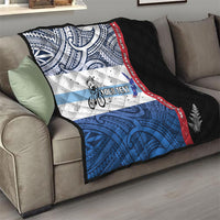 Personalised Cycling New Zealand Quilt Aotearoa Map Fern Maori Pattern LT22 - Polynesian Pride