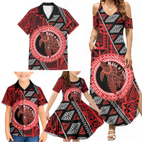 Personalised Tonga Language Week Family Matching Summer Maxi Dress and Hawaiian Shirt Heilala Turtle Malo E Lelei LT22 - Polynesian Pride