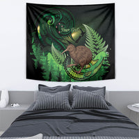 Kiwi New Zealand Personalised Tapestry Aotearoa Map Silver Fern Koru Pattern