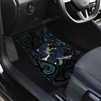 New Zealand Huia Bird Car Mats Paua Shell Maori Pattern