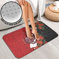 Kiwi New Zealand Personalised Bathroom Set NZ Map Pohutukawa Fern Maori Pattern LT22 - Polynesian Pride