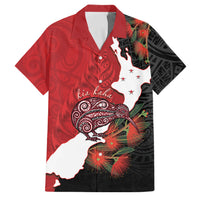 Kiwi New Zealand Personalised Family Matching Mermaid Dress and Hawaiian Shirt NZ Map Pohutukawa Fern Maori Pattern