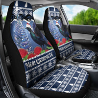New Zealand Tui Bird Christmas Car Seat Cover Pohutukawa Xmas Tree Meri Kirihimete