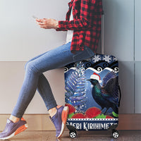 New Zealand Tui Bird Christmas Luggage Cover Pohutukawa Xmas Tree Meri Kirihimete