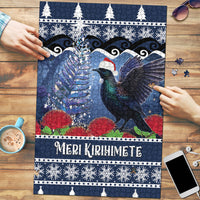 New Zealand Tui Bird Christmas Puzzle Pohutukawa Xmas Tree Meri Kirihimete