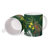 Kea Bird Kowhai New Zealand Ceramic Mug Mountain Landscape Maori Art