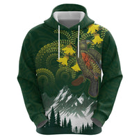 Kea Bird Kowhai New Zealand Hoodie Mountain Landscape Maori Art LT22 - Polynesian Pride