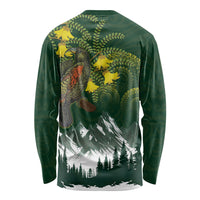 Kea Bird Kowhai New Zealand Long Sleeve Shirt Mountain Landscape Maori Art LT22 - Polynesian Pride