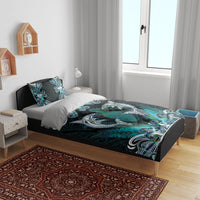 New Zealand Kotiate Weapon Bedding Set Aotearoa Mango Paua Shell Maori Pattern
