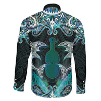 New Zealand Kotiate Weapon Family Matching Mermaid Dress and Hawaiian Shirt Aotearoa Mango Paua Shell Maori Pattern