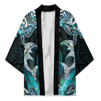 New Zealand Kotiate Weapon Kimono Aotearoa Mango Paua Shell Maori Pattern