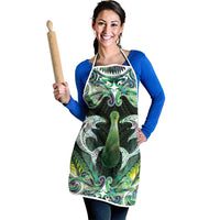 New Zealand Mere Pounamu Weapon Apron Aotearoa Mango Paua Shell Maori Pattern