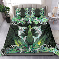 New Zealand Mere Pounamu Weapon Bedding Set Aotearoa Mango Paua Shell Maori Pattern