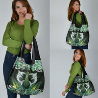 New Zealand Mere Pounamu Weapon Grocery Bag Aotearoa Mango Paua Shell Maori Pattern