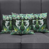 New Zealand Mere Pounamu Weapon Pillow Cover Aotearoa Mango Paua Shell Maori Pattern