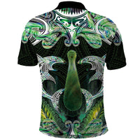 New Zealand Mere Pounamu Weapon Polo Shirt Aotearoa Mango Paua Shell Maori Pattern LT22 - Polynesian Pride