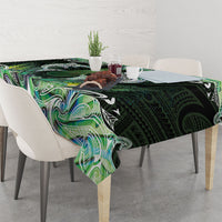 New Zealand Mere Pounamu Weapon Tablecloth Aotearoa Mango Paua Shell Maori Pattern