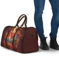 New Zealand Kea Bird Matariki Personalised Travel Bag Silver Fern Maori Pattern
