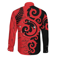 New Zealand Matariki Family Matching Off The Shoulder Long Sleeve Dress and Hawaiian Shirt Maori New Year Koru Pattern