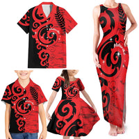 New Zealand Matariki Family Matching Tank Maxi Dress and Hawaiian Shirt Maori New Year Koru Pattern
