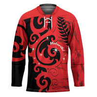 New Zealand Matariki Hockey Jersey Maori New Year Koru Pattern LT22 Unisex Red - Polynesian Pride