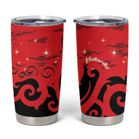 New Zealand Matariki Tumbler Cup Maori New Year Koru Pattern LT22 Red - Polynesian Pride