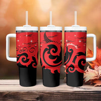 New Zealand Matariki Tumbler With Handle Maori New Year Koru Pattern