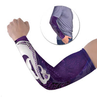 New Zealand Matariki Arm Sleeves Maori Manaia Galaxy Silver Fern Purple Color