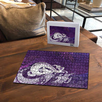 New Zealand Matariki Puzzle Maori Manaia Galaxy Silver Fern Purple Color