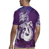 New Zealand Matariki Rugby Jersey Maori Manaia Galaxy Silver Fern Purple Color