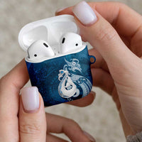 New Zealand Matariki AirPods Case Maori Manaia Galaxy Silver Fern Blue Color