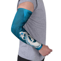 New Zealand Matariki Arm Sleeves Maori Manaia Galaxy Silver Fern Blue Color